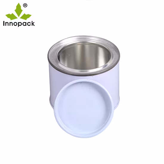 Latas de lata de tinta metálica redonda superior aberta